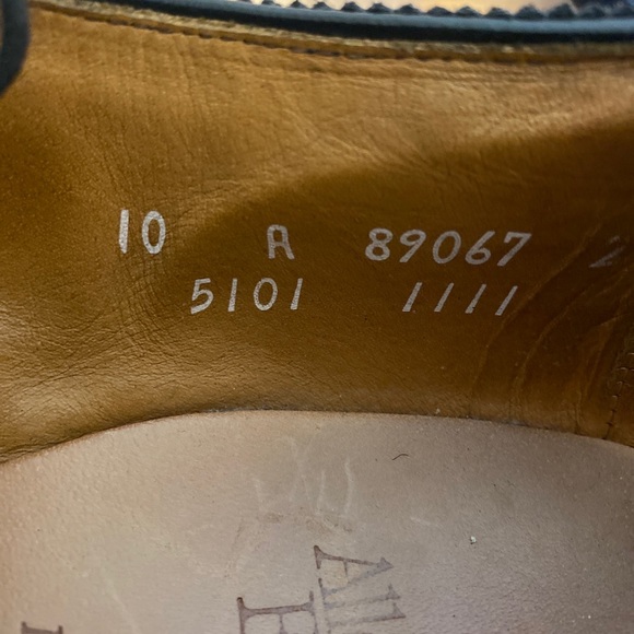 Allen Edmonds Lexington Brogue Cap Toe Oxford Black Men’s Size US 10 A EUC - Picture 6 of 11